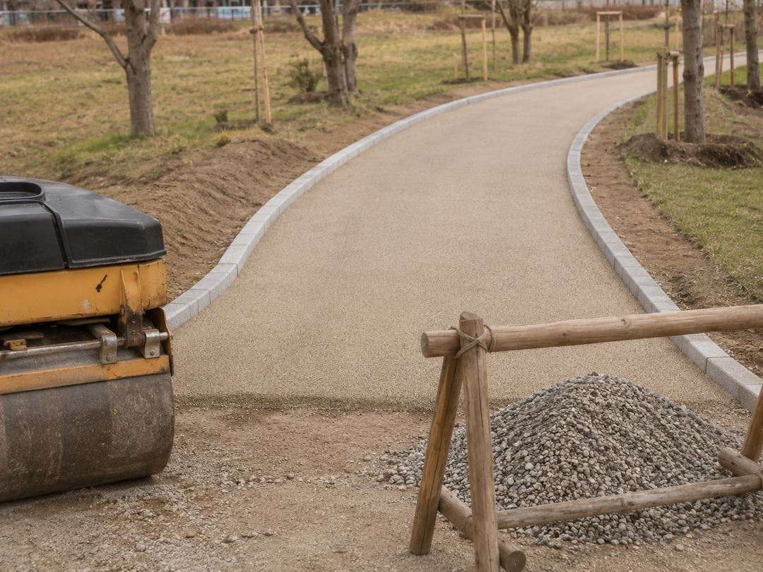 整備後の公園の遊歩道